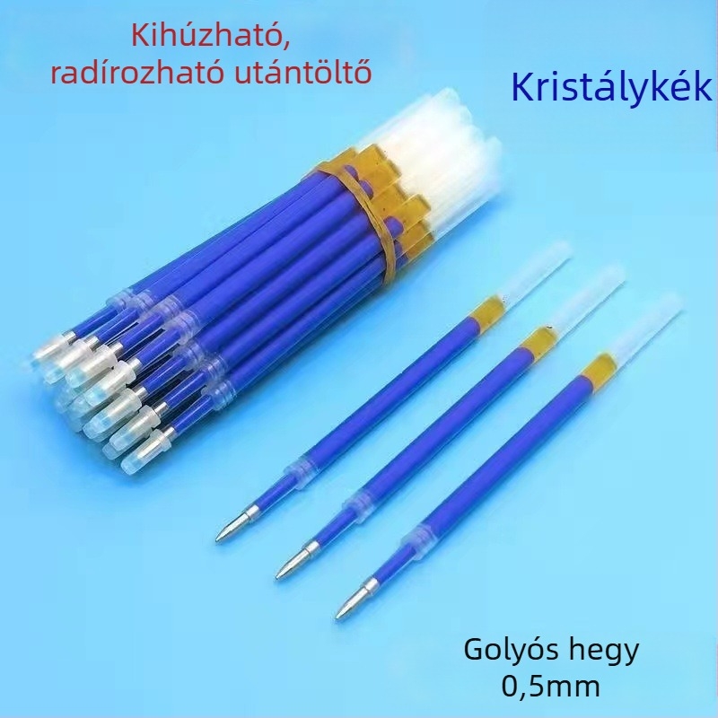 0,5 mm kristálykék hő-eltávolító golyófejű töltő tollhoz