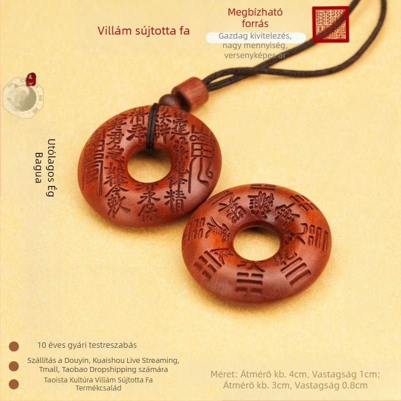 Jujube-fa Bagua medál – taoista amulett