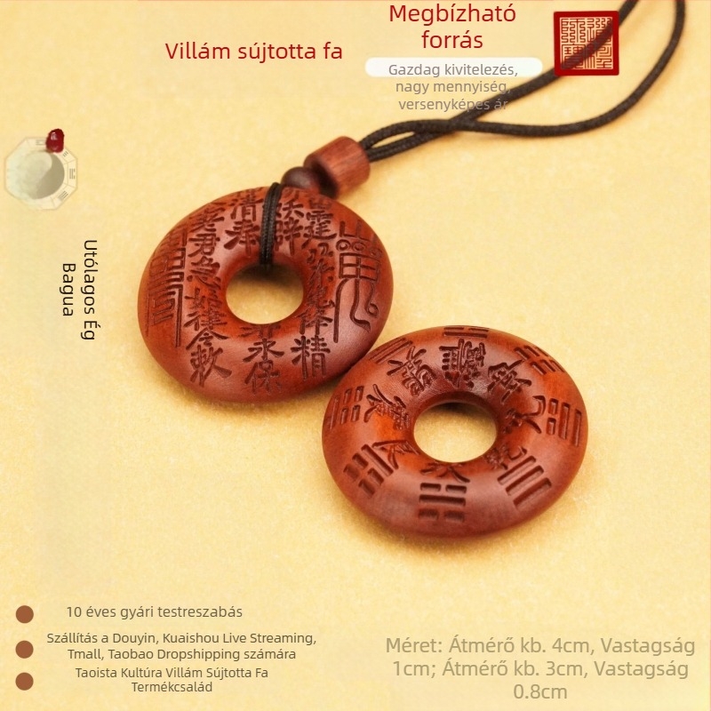Jujube-fa Bagua medál – taoista amulett