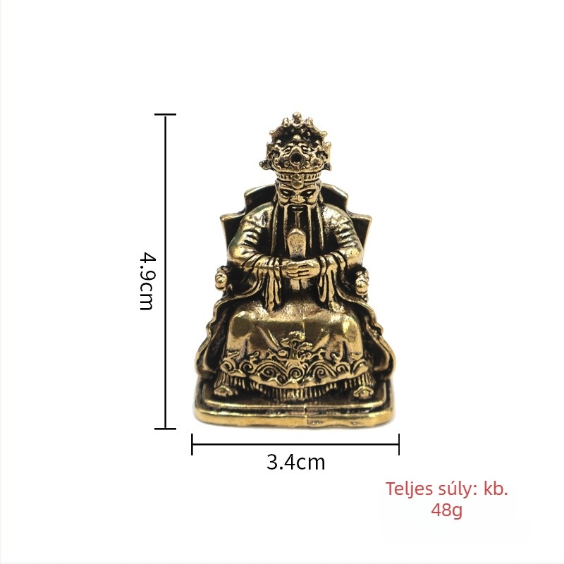 Réz/bronz sárkány gazdagság Isten Buddha szobor otthoni oltárhoz – Wutai-hegy, Guangji
