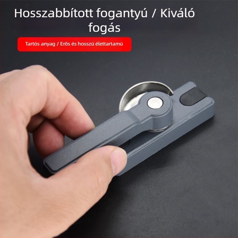 Kétirányú félhold alakú ablakzár csúszó ablakokra, alumíniumötvözet, négyzet alakú fogantyú