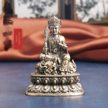 Brass Manjushri Bodhisattva szobor, dísztárgy otthoni oltárhoz, viaszos öntéses technikával, antik stílusú kézművesség
