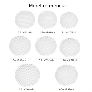 2 darabos rozsdamentes szűrőkosár készlet moka pothoz, méretek 56/59/61/65/68 mm, kézi főzéshez, szűrőpapírral