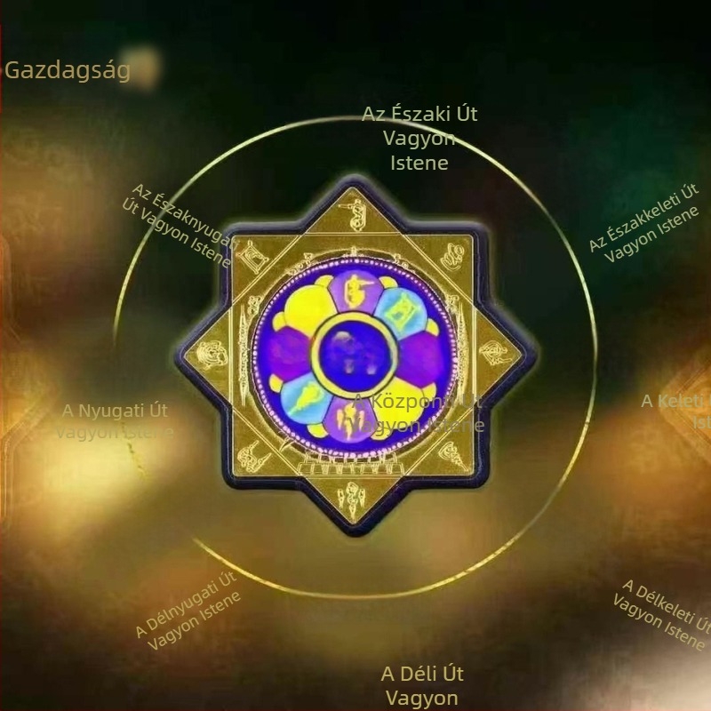 Thai buddhista amulett, csillag stílus, Zhaokun Weina, Nine-Path Wealth Y Card, tiszta réz Buddha-szobor műanyag tokban