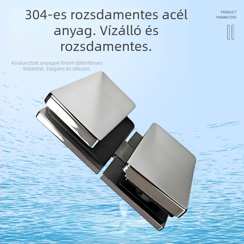 Rozsdamentes acél üvegcsukló-klipszek a fürdőszobához, zuhanykabinhoz és boros szekrényhez; rögzítő klipszek, kopásálló és korrózióálló hardver kiegészítők
