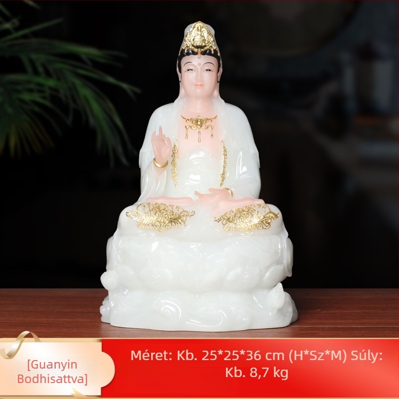 Guanyin Bodhisattva szobor otthoni imádáshoz és nappali dekorációhoz