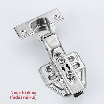 Szekrénypánt hidraulikus csillapítóval, 304 rozsdamentes acélból, 2,0 mm vastagságú