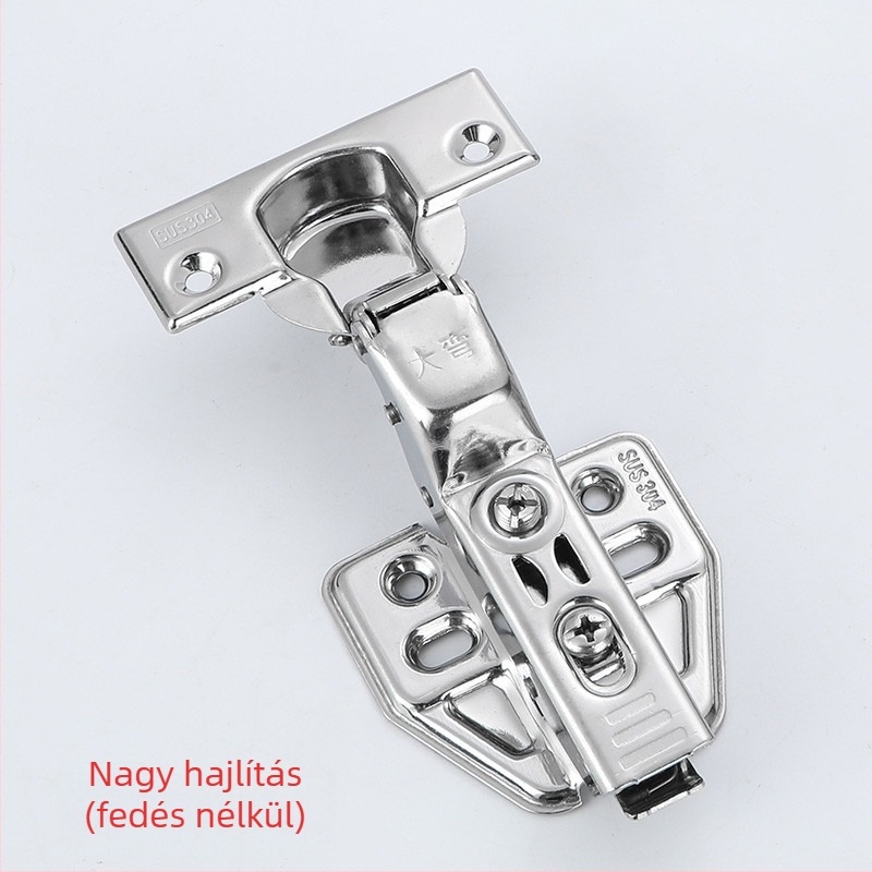 Szekrénypánt hidraulikus csillapítóval, 304 rozsdamentes acélból, 2,0 mm vastagságú