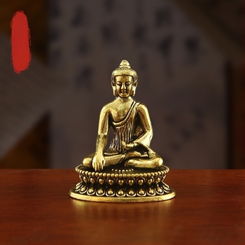 Antik stílusú Buddha-gyógyító szobor, tibeti stílusú Guanyin zseb Buddha, kreatív retro kis dísztárgy