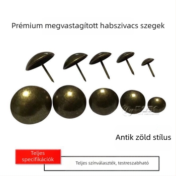 Kanapé gömbfejű szegek a tapétázáshoz, szénacél