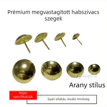Kanapé gömbfejű szegek a tapétázáshoz, szénacél