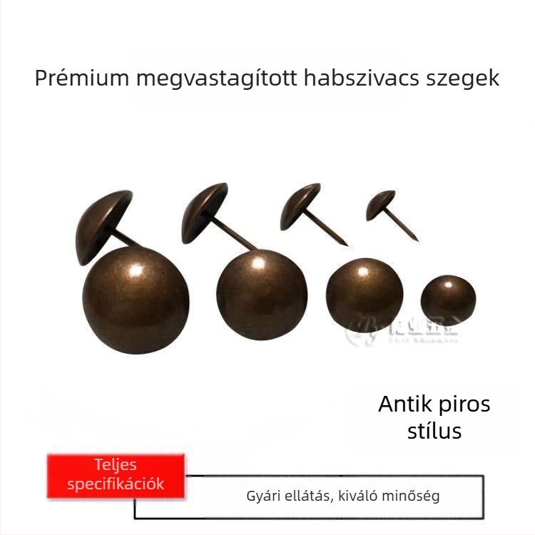 Kanapé gömbfejű szegek a tapétázáshoz, szénacél