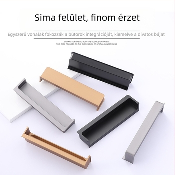 Modern minimalist rejtett fogantyú ruhásszekrényhez alumíniumötvözetből