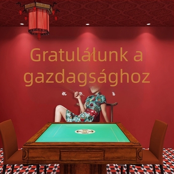 Mahjong terem falikép – modern nemzeti stílus a játékterem és a biliárd terem számára, kreatív témájú falfestmény tej-tea üzlethez