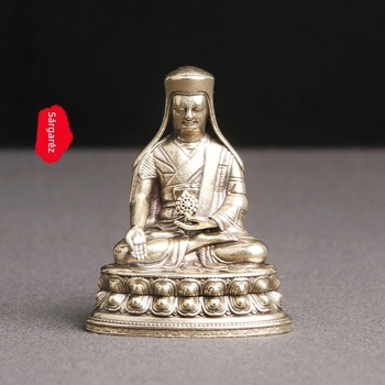 Antik sárgaréz Buddha szobor – Sakya Öt Patriarchák dekoratív imádsághoz