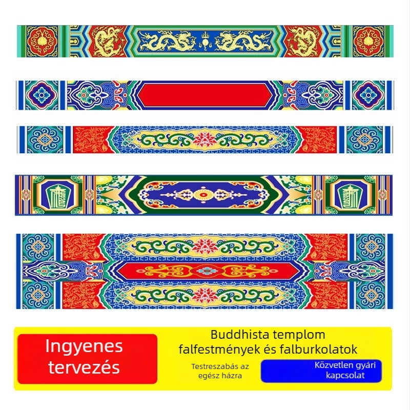 Gerendás mintázatú falitapéta templom és ősök termének mennyezetéhez