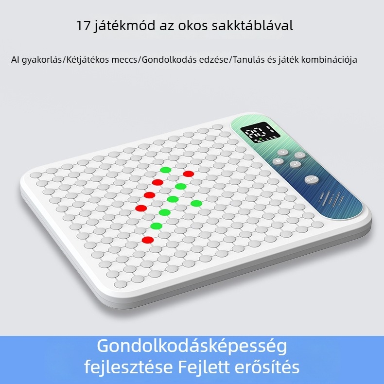 AI-vezérelt 17-in-1 multifunkcionális elektronikus sakkasztal Gomoku, Go és Tic-Tac-Toe gyermekeknek