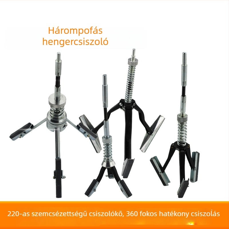 Hárompofás hengertest belső átmérőjű csiszoló- és polírozógép