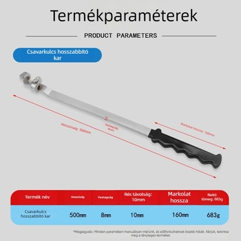 Ipari osztályú gumiabroncs-karbantartási hosszabbító rúd erősítőrúddal és csavarkulcs-hosszabbítóval