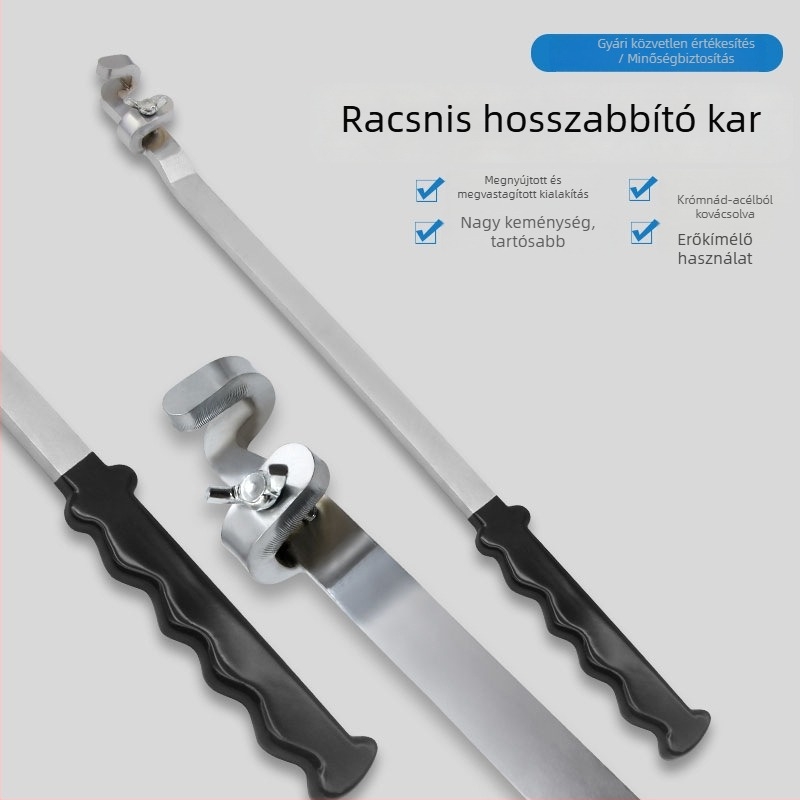 Ipari osztályú gumiabroncs-karbantartási hosszabbító rúd erősítőrúddal és csavarkulcs-hosszabbítóval