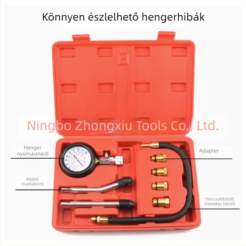 Henger nyomásmérő és befecskendezési nyomásmérő, motor eszköz, autó-karbantartás, tartomány 0–300 psi