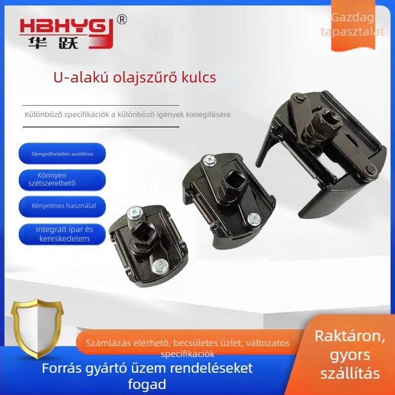 U alakú állítható olajszűrő kulcs dupla fogú kialakítással