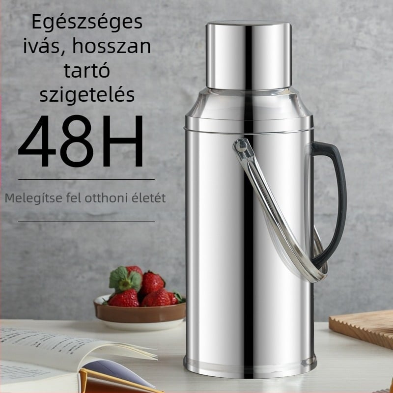 Nerezacél termosz otthoni használatra, nagy kapacitású