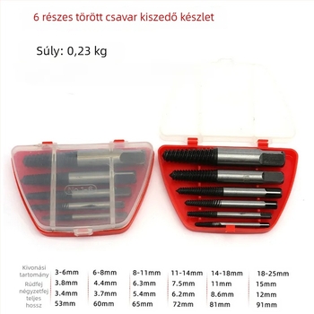 Törött menet és laza csavar eltávolítására szolgáló szerszámkészlet háromszög alakú szeleppel ellátott csaptelephez