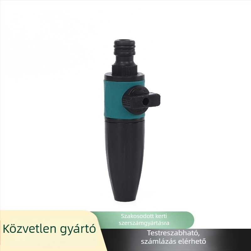 ABS műanyagból készült egyenes áramlású szórópisztoly szeleppel – autómosáshoz és kerti öntözéshez