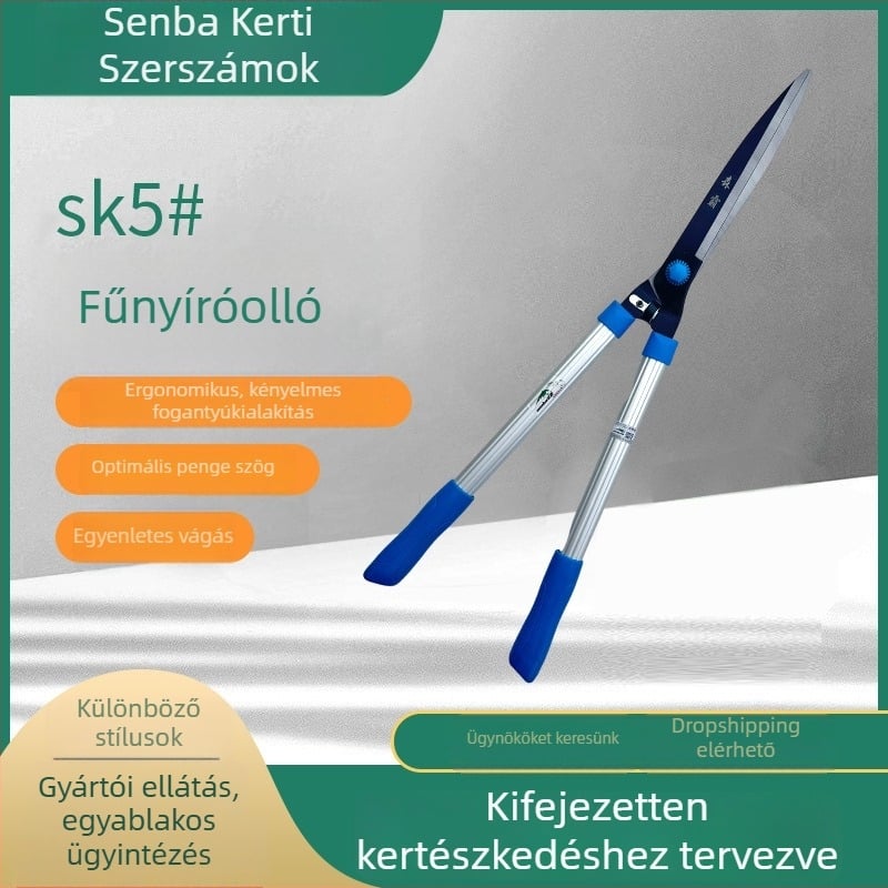 Kerti metszőolló bonsaihoz és gyümölcsfákhoz, kézi vastag ág vágására, éles pengéjű vágóeszköz