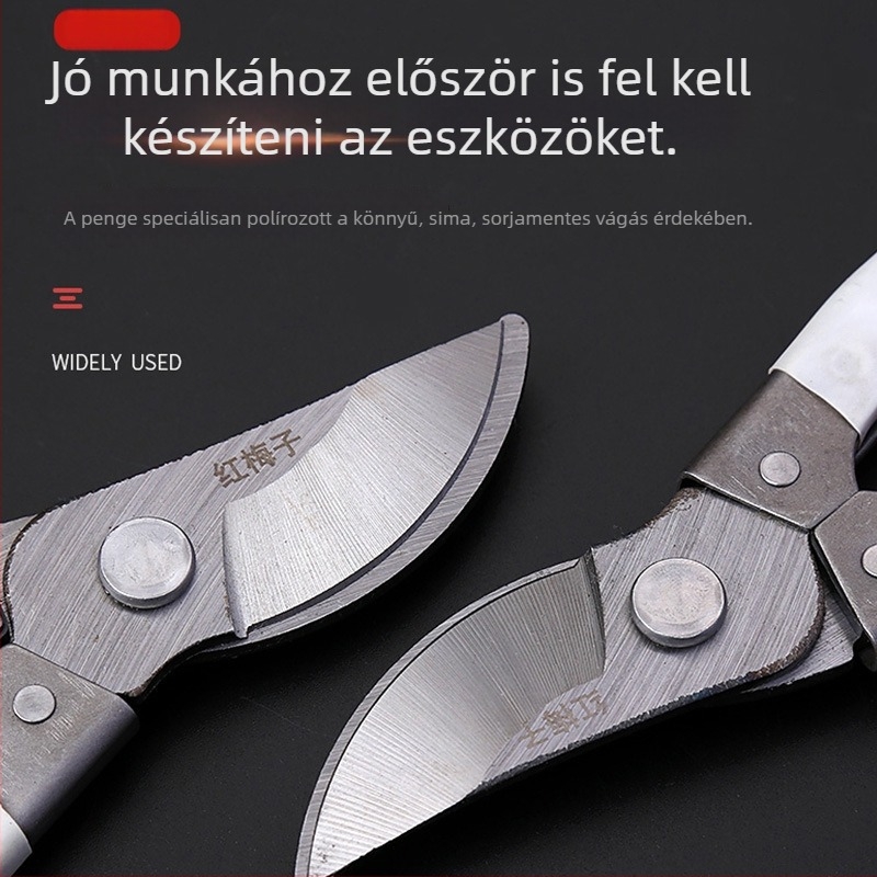 Red Plum Metszőolló gyümölcságakhoz és bonsajhoz – mangán acél pengék, vas nyél