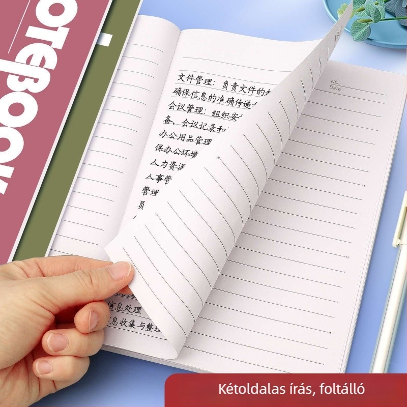 8 darab A5 méretű jegyzetfüzet, puha borító, ragasztott kötés, egyszerű irodai stílus