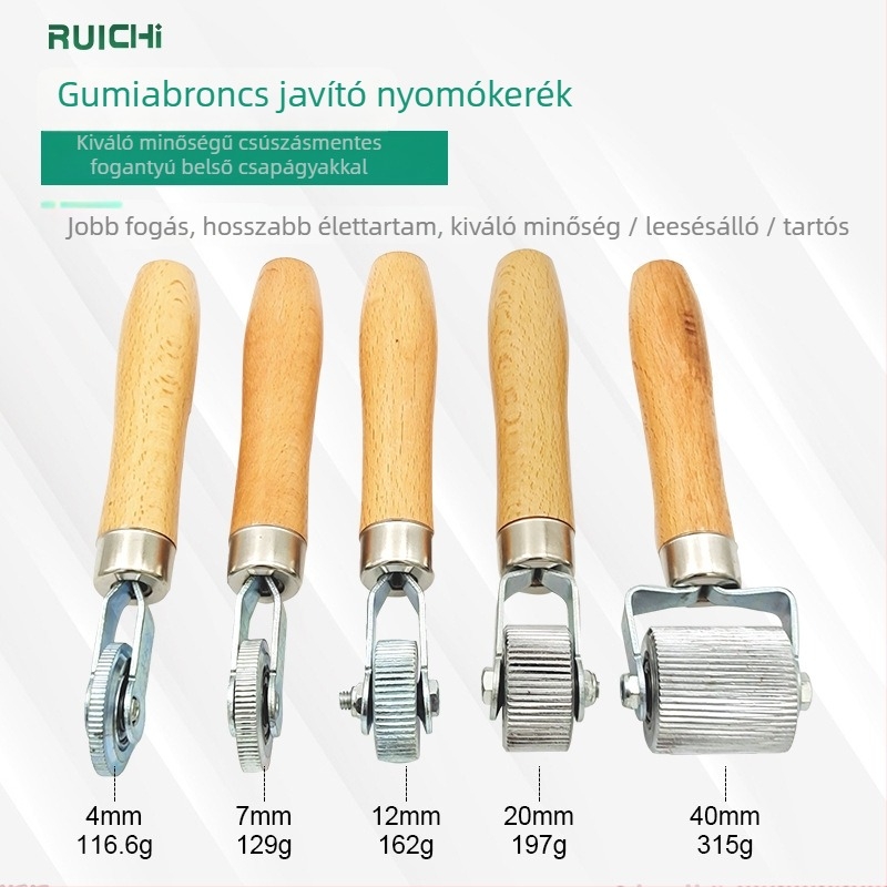 Autó gumi javító készlet tömítő görgővel és hideg javító fóliával