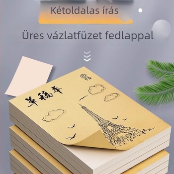 Vastagított vázlatpapír diákoknak, üres matematikai jegyzetfüzet A4