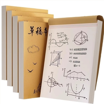 Vastagított vázlatpapír diákoknak, üres matematikai jegyzetfüzet A4