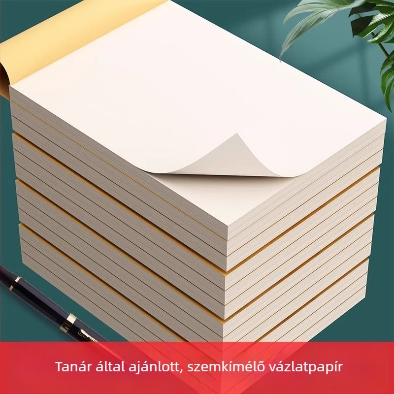 Vastagított vázlatpapír diákoknak, üres matematikai jegyzetfüzet A4