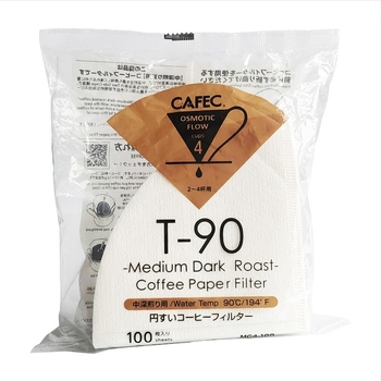 CAFEC V60 konus szűrőpapír, Abaca, 100 darab, kézi csepegtetéshez, pörkölési tartomány: világos–sötétig