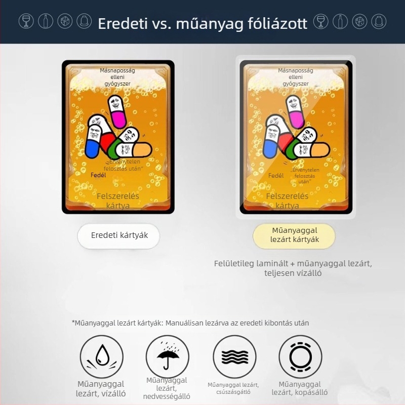 Luxus kiadású sörivó társasjáték dobókockákkal és kártyákkal – Parti játék, Three Kingdoms Kill kiadás