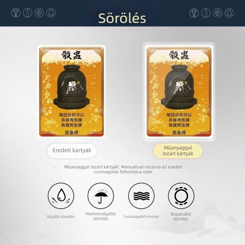 Luxus kiadású sörivó társasjáték dobókockákkal és kártyákkal – Parti játék, Three Kingdoms Kill kiadás
