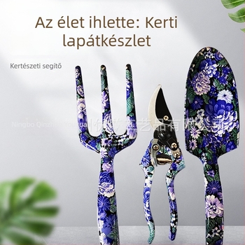 Yx virágmintás kerti szerszámok, 3-darabos készlet