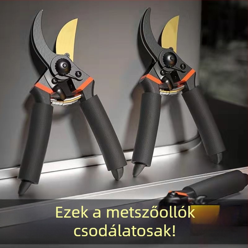 SK5 Erőteljes kerti metszőolló rozsdamentes acél pengékkel, vastag ágakhoz gyümölcsfákhoz