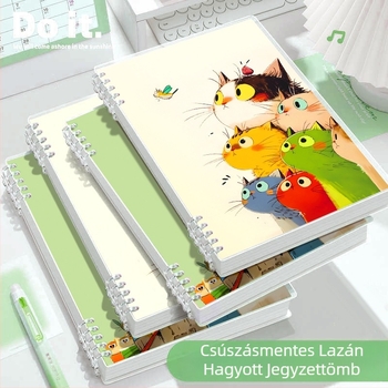 B5 lazán lefűzhető notesz, A5 napló, leválasztható, tanuláshoz, középiskolások számára