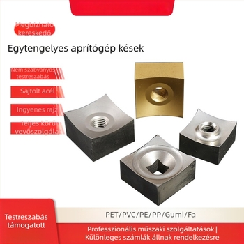 Egynyaxisú aprító penge, négyszögletes mozgó penge, kis négyszögletes aprító penge, négyszögletes rotor penge