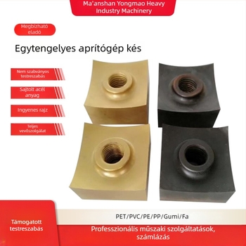Egynyaxisú aprító penge, négyszögletes mozgó penge, kis négyszögletes aprító penge, négyszögletes rotor penge
