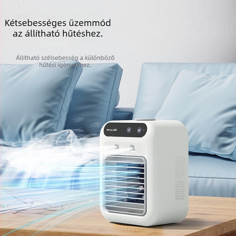 Asztali mini hűtőventilátor USB-töltésű, hordozható kempingezéshez és kültéri használatra