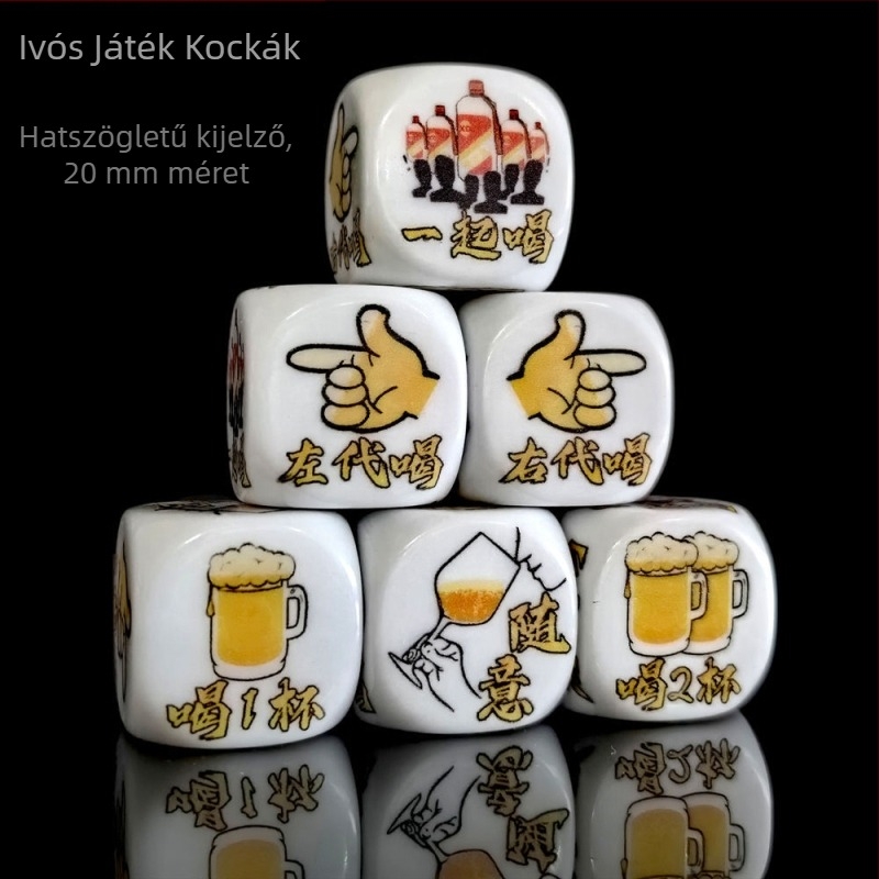 Ivós játék dobókocka készlet bárhoz és bulikhoz