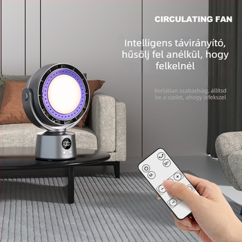 Új csendes USB-mini ventilátor erőteljes turbával, asztali ventilátor digitális kijelzővel és lépcsőzetes állítás nélküli