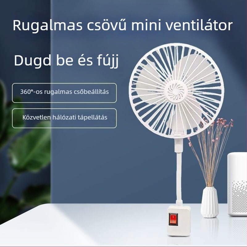 Integrált aromaterápiás mini ventilátor erőteljes légárammal, egyszerű és kompakt univerzális ventilátor otthonra és kollégiumba
