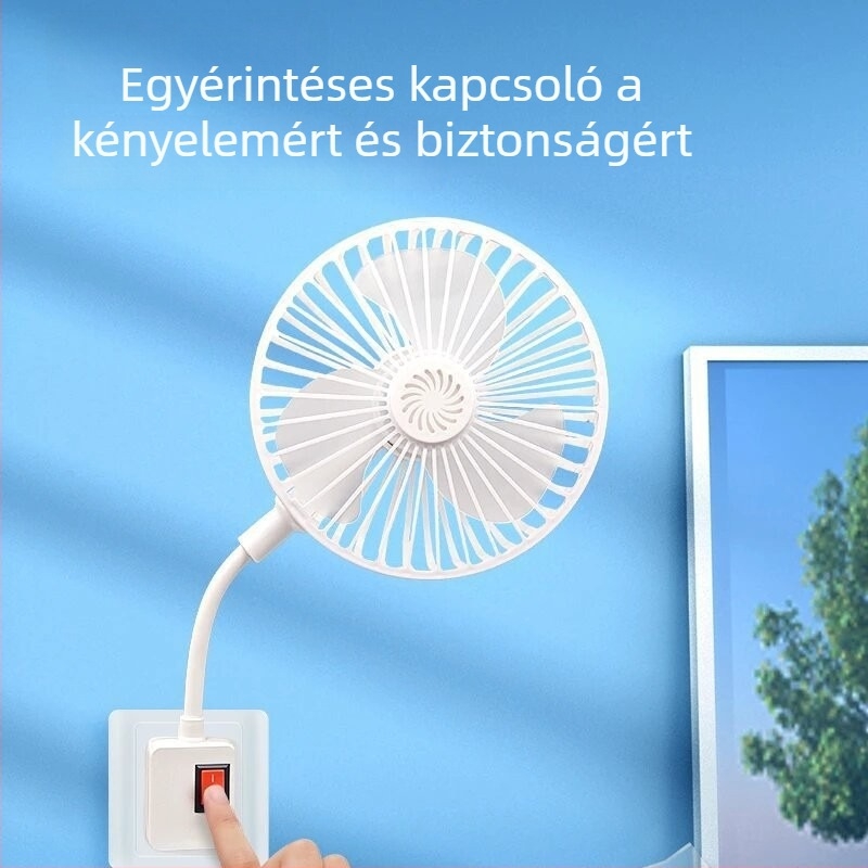 Integrált aromaterápiás mini ventilátor erőteljes légárammal, egyszerű és kompakt univerzális ventilátor otthonra és kollégiumba