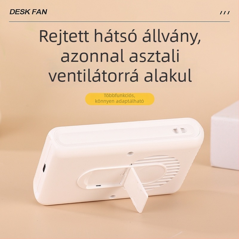 Újratölthető mini ventillátor nyakra és derékre, kültéri sportokhoz, 3 sebesség